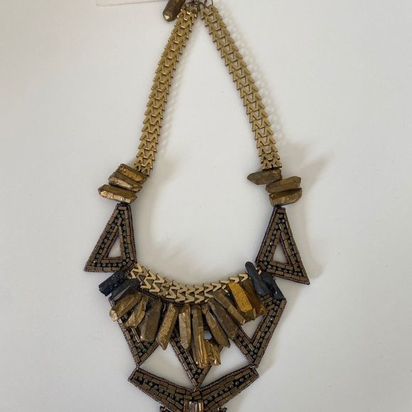 SUZANNA DAI Gold Statement Necklace - Picture 12 of 16